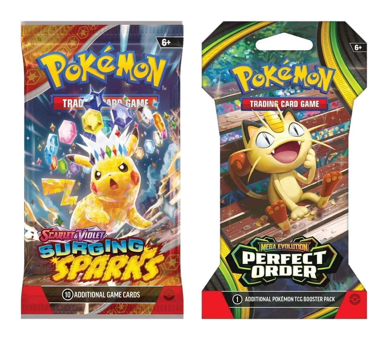 Surging Sparks + Perfect Order (Sleeved) Pack Bundle (transparent cutout on dark theme)