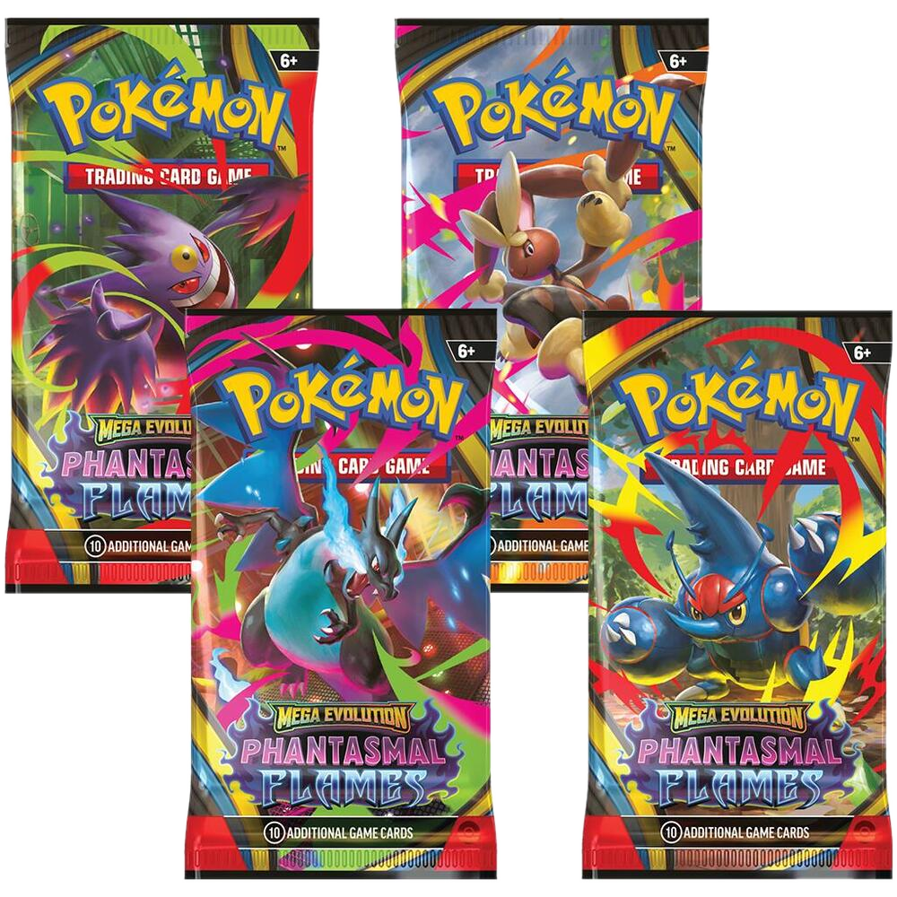 Phantasmal Flames Booster Art Set (4-pack) (transparent cutout on dark theme)