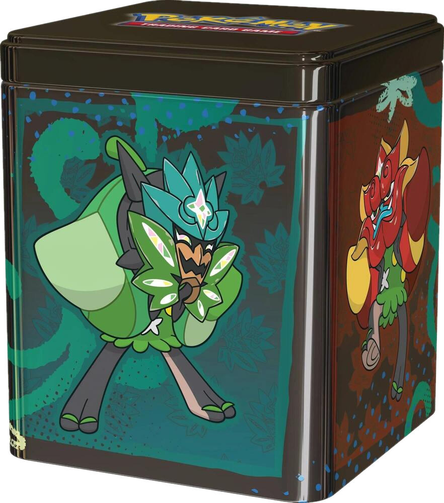 Pokemon TCG Stacking Tin: Ogerpon (transparent cutout on dark theme)