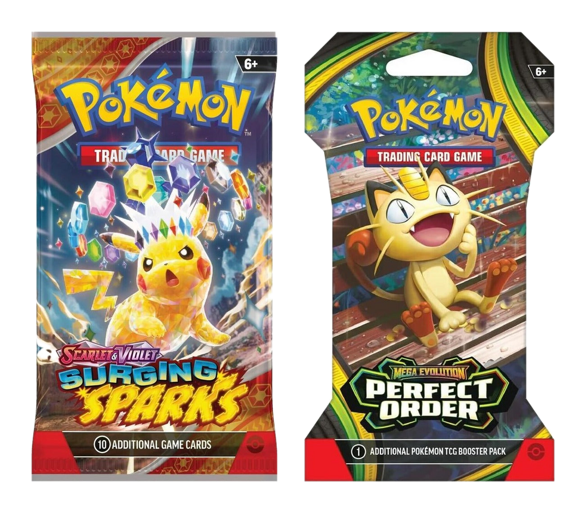 Surging Sparks + Perfect Order (Sleeved) Pack Bundle (transparent cutout on dark theme)