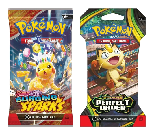 Surging Sparks + Perfect Order (Sleeved) Pack Bundle (transparent cutout on dark theme)