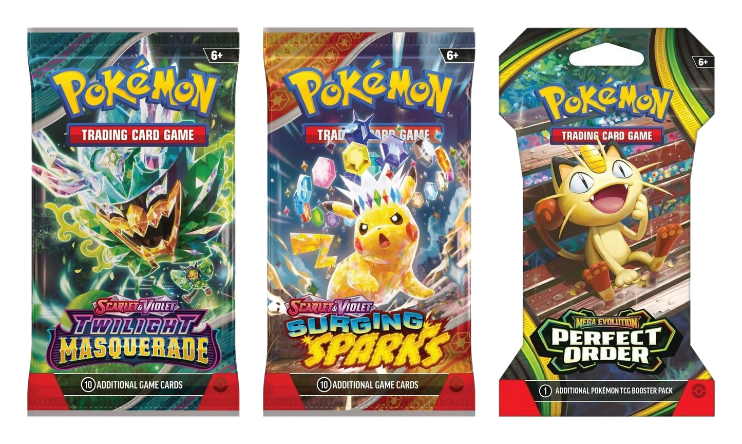 Triple Sampler: Twilight + Surging + Perfect Order (Sleeved) (transparent cutout on dark theme)