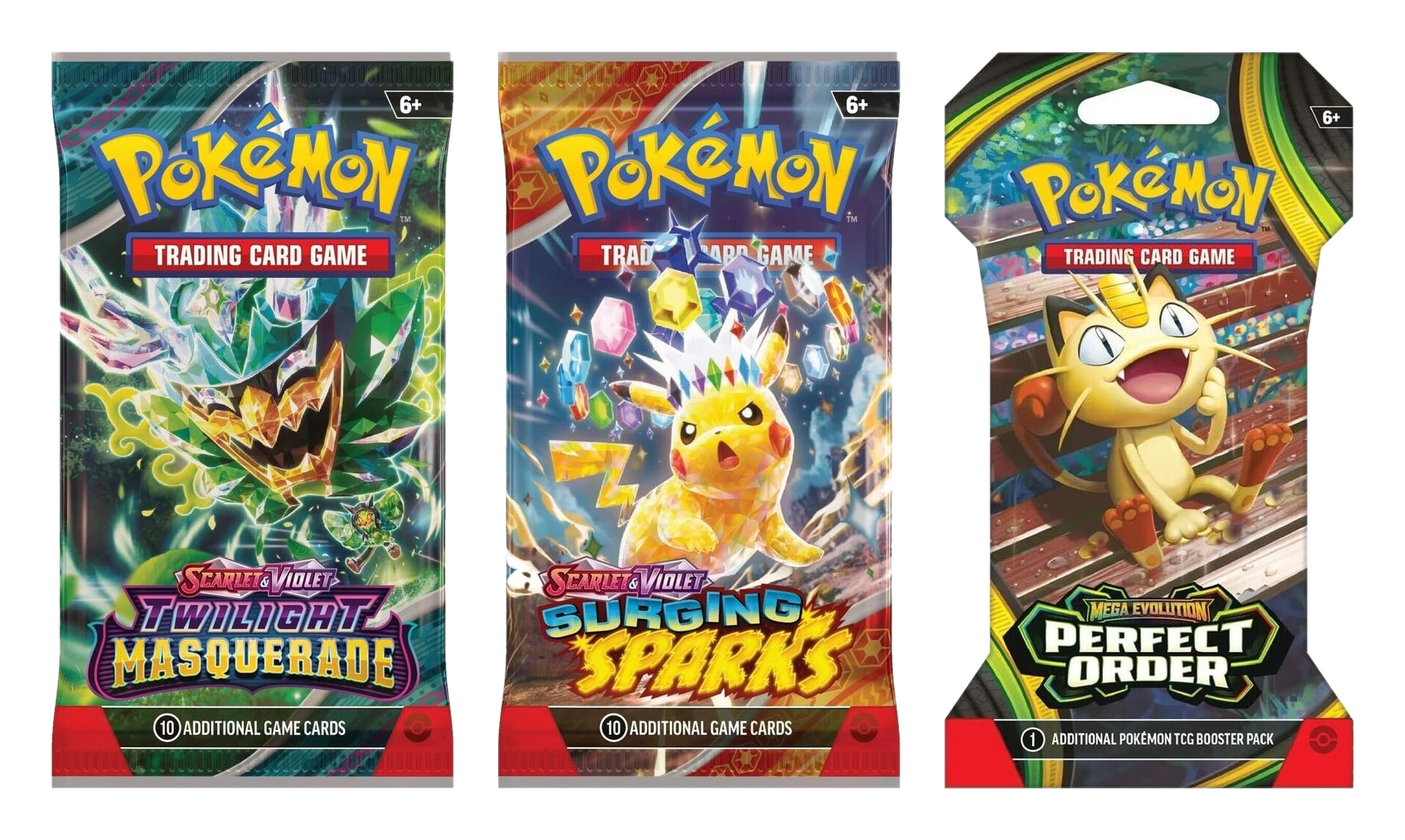 Triple Sampler: Twilight + Surging + Perfect Order (Sleeved) (transparent cutout on dark theme)