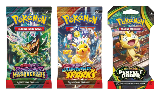 Triple Sampler: Twilight + Surging + Perfect Order (Sleeved) (transparent cutout on dark theme)