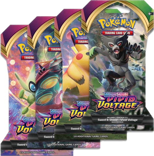Vivid Voltage Sleeved Booster Art Set (4-pack) (transparent cutout on dark theme)