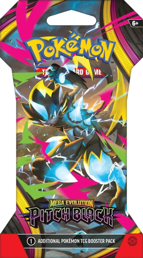 Pokemon TCG Mega Evolution Pitch Black sleeved booster pack, random pack art