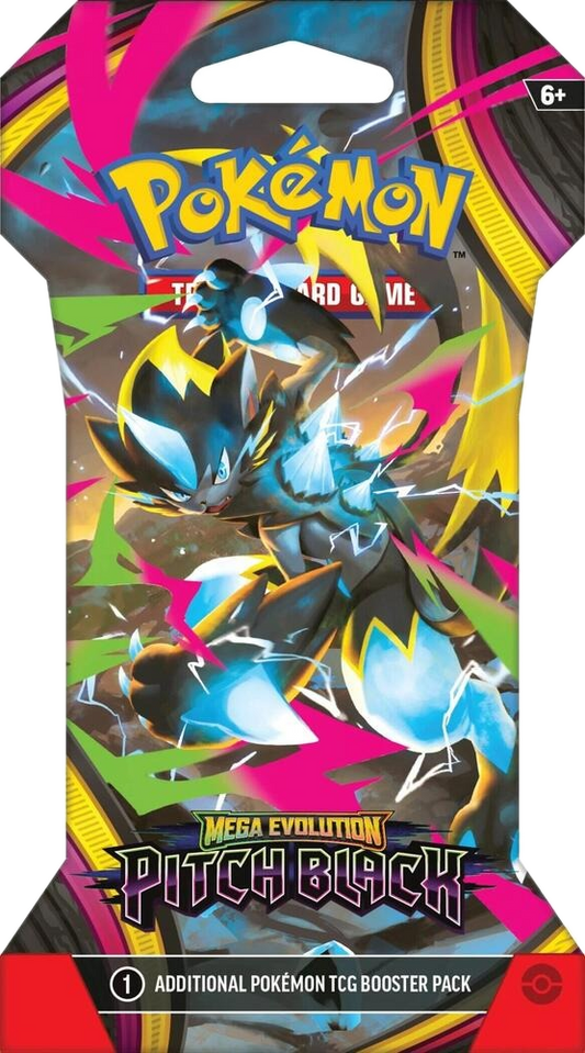 Pokemon TCG Mega Evolution Pitch Black sleeved booster pack, random pack art
